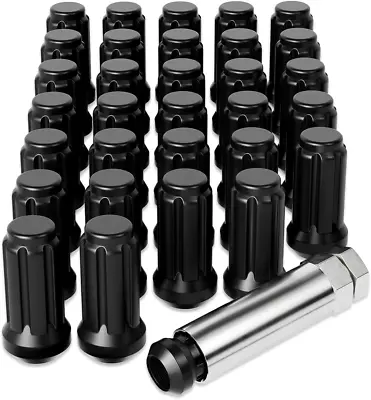 Buy OMT 9/16-18 Wheel Lug Nuts 32 Pack, Black 9/16 X 18 Trim Lug Nuts 2 Inches Tall • 33.65$