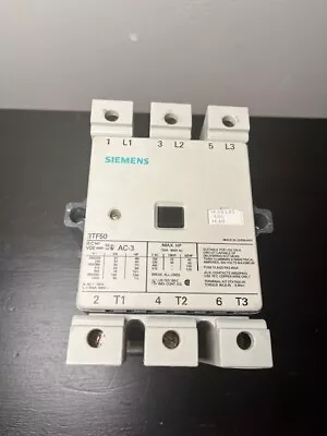 Buy Siemens 3TF50 Contactor 100HP @ 500VAC • 45$