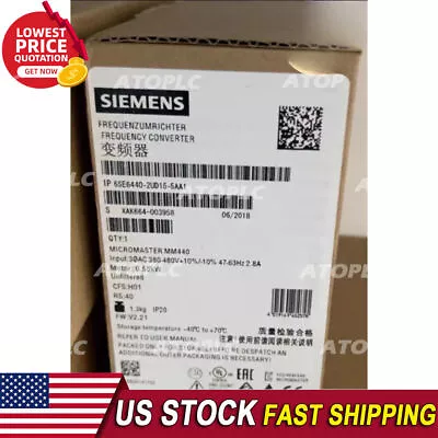 Buy New Siemens 6SE6440-2UD15-5AA1 MICROMASTER440 Without Filter 6SE6 440-2UD15-5AA1 • 367.42$
