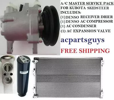 Buy New Condenser Denso Compressor Master Kit Kubota SVL75-2C Skidsteer RD451-9390 • 1,250.99$