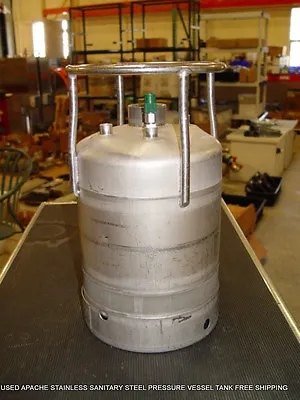 Buy Used Apache Stainless Sanitary Steel Pressure Vessel Tank Free Shipping  • 287.99$
