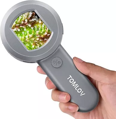 Buy TOMLOV Handheld Coin Magnifier For Collectors 2  Digital Microscope For Trichome • 25.99$