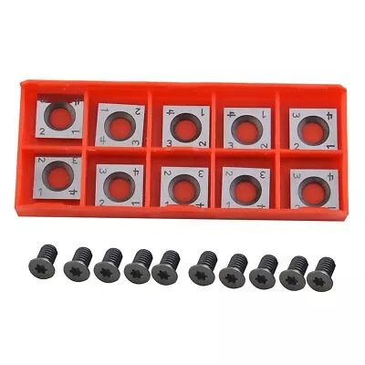 Buy Square Carbide Inserts 14*14mm For Woodworking Spiral Planer Set Of 10 • 18.34$