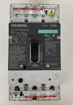 Buy Siemens HDK3B100F HDGB Type 100-Amp Circuit Braker W/ Shunt • 199.99$