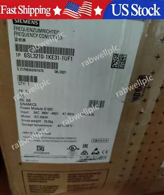 Buy New Siemens SINAMICS G120C 55KW Inverter 6SL3210-1KE31-1UF1 6SL3 210-1KE31-1UF1 • 3,489$