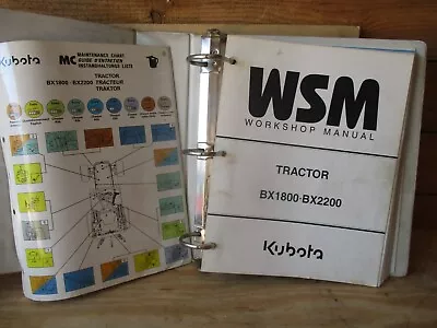 Buy Kubota BX1800  BX2200 Workshop Manual 97897-12460 • 69.99$