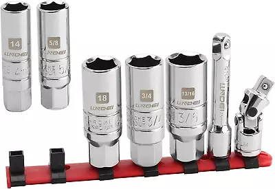Buy LLNDEI 3/8-Inch Drive Spark Plug Socket Set 7PCS, SAE & Metric, 5/8-Inch, 3/4-In • 56.89$
