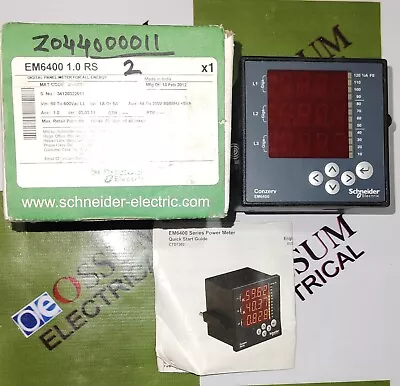 Buy Schneider  Em6400 Digital Power And Energy Meter Voltage 110-240vac Fast Ship • 210.17$