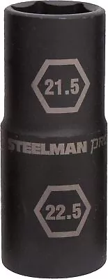 Buy Steelman Pro 1/2-Inch Drive 6-Point Thin Wall 21.5mm X X 22.5mm, Black  • 29.59$