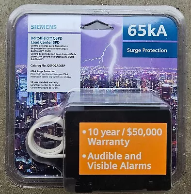Buy New - SIEMENS BoltShield 120/240V 65KA AC Home Surge Protection Device QSPD SPD • 104.95$