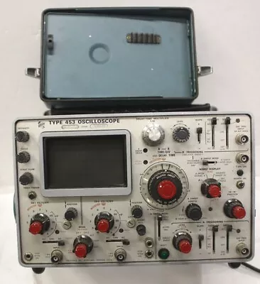 Buy Tested Working * Fair Condition * Tektronix Type 453 Oscilloscope, Cover, Probes • 59.21$