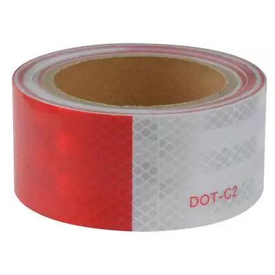 Buy Reflective Red White Tape 2X30FT For Cars Trucks Trailers Weather-Resistant • 16.19$