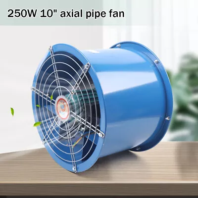 Buy Axial Fan Cylinder Pipe Spray Booth Paint Fumes Exhaust Fan 250W 110V 2000m3/H • 56.40$