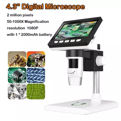 Buy 50-1000x Soldering Coin Microscopio 4.3  2million Pixels Digital Microscope T9H4 • 35.99$