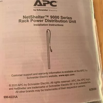 Buy APC NetShelter 9000 Series Rack PDU Power Distribution Unit Square D APDU9941 • 500$