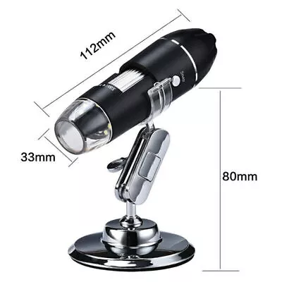 Buy 1600X 8LED USB Microscope Digital Electronic Magnifier HD Endoscope Camera Video • 13.85$
