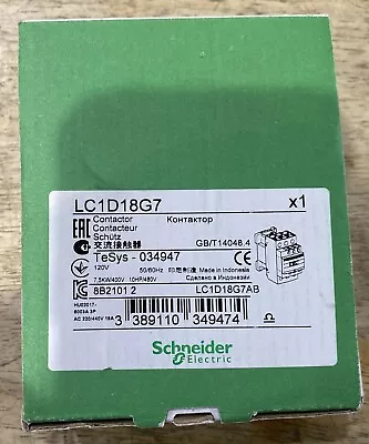 Buy Schneider Electric LC1D18G7 7.5kW 10HP 120V - TeSys Contactor • 45$