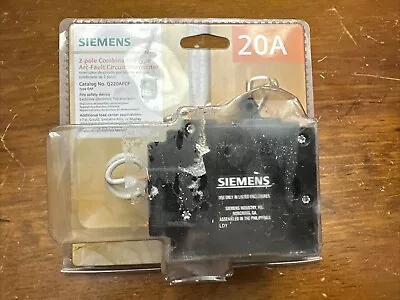 Buy Siemens 2-Pole 120-Volt, 20 Amp Combination Type Arc Fault Circuit Interrupter • 57.99$