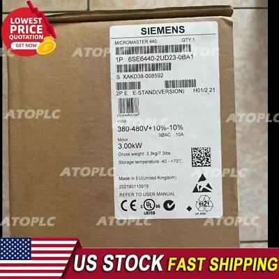 Buy New Siemens 6SE6440-2UD23-0BA1 MICROMASTER440 Without Filter 6SE6 440-2UD23-0BA1 • 380.73$