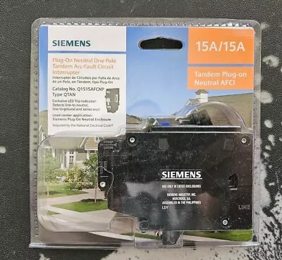Buy Siemens 1-Pole Combination Arc Fault Plug-on Neutral Circuit Breaker • 79.62$
