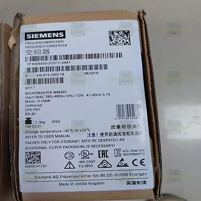 Buy New Siemens 6SE6420-2UD17-5AA1 Frequency Converter Fast Shipping • 244.65$