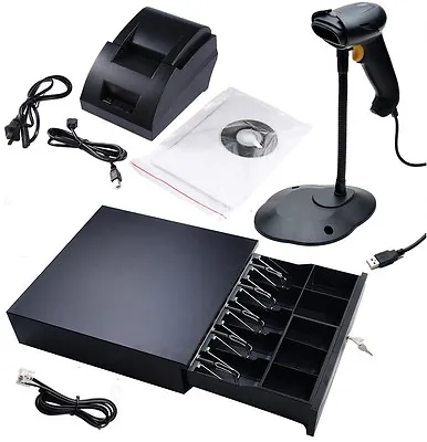 Buy Quickbooks Aldelo POS: USB Thermal Receipt Printer, Barcode Scanner, Cash Drawer • 200$