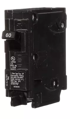 Buy Siemens Q160 60 Amp 1 Pole 120 Volt Circuit Breaker • 6.80$