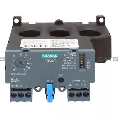 Buy SIEMENS 48BTF3S00 ESP200 3UB8133 4FW2 Electronic Overload Relay 13-52 AMP ~ NIB • 125$