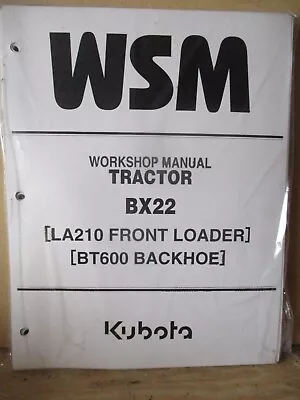 Buy Kubota BX22  Workshop Manual   97897-12960 • 59.99$