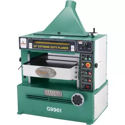 Buy Grizzly G9961 24  10 HP 3-Phase Industrial Planer W/ Spiral Cutterhead • 14,740$