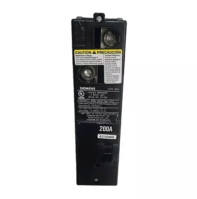 Buy QSH2200 - Siemens 200 Amp 2 Pole 240 Volt Molded Case Circuit Breaker • 135.97$