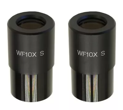 Buy Pair Amscope Wf10x Din/18mm Microscope Eyepiece 23mm Am Scope • 14.99$