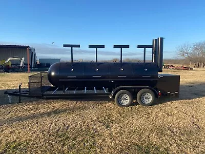Buy NEW 1000 Gallon 18ft Long Reverse Flow BBQ Pit Smoker Charcoal Grill Trailer • 15,000$