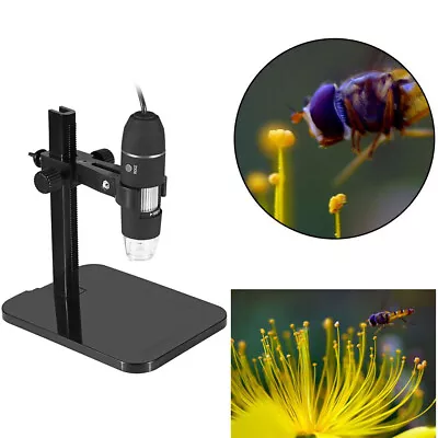 Buy 8LED 1000X USB Digital Microscope Endoscope Magnifier Camera W/ Stand Black Y6P5 • 17.80$