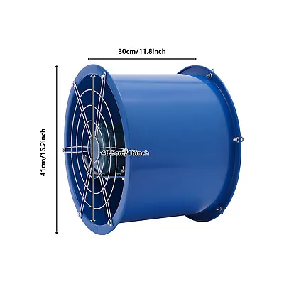 Buy 16  Axial Fan Cylinder Pipe Spray Booth Paint Fumes Exhaust Fan • 134.79$