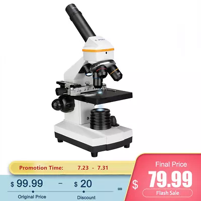 Buy SVBONY SV601 40X-1600X Microscope Compound Monocular Magnification W/LED Light • 79.99$