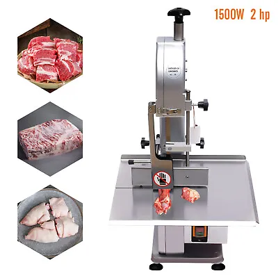 Buy 1500W Electric Commercial Frozen Meat Bone Saw Butcher Band Saw Cutting Machine • 337.05$