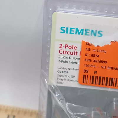 Buy Siemens Circuit Breaker 120/240 Voltage 125 Amp Q2125P • 28.53$