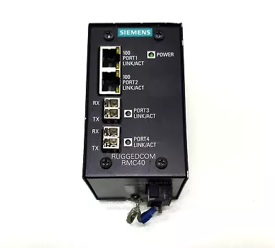 Buy SIEMENS 6GK6004-0AC03-0BA0-ZA07 Ethernet Switch RUGGEDCOM RMC40 4-PORT • 400$