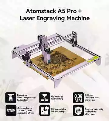 Buy Refurbished ATOMSTACK A5 PRO+ 40W Laser Engraving Machine Wholesale-US • 129.99$