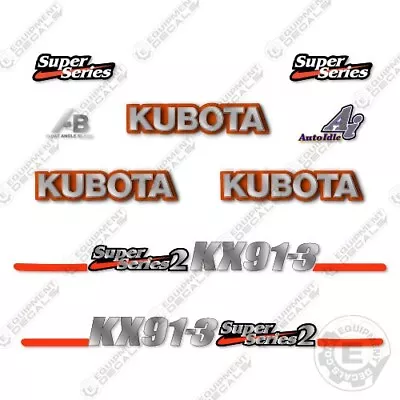 Buy Fits Kubota KX91-3 Series 2 Decal Kit Mini Excavator - 7 YEAR 3M VINYL! • 99.95$