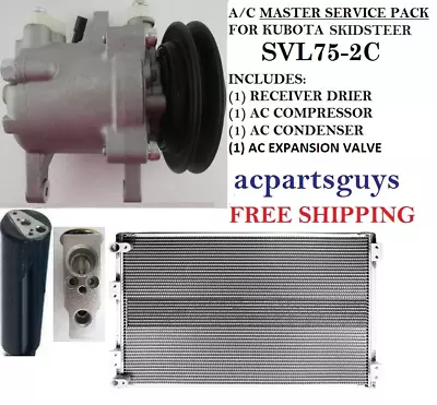 Buy New Condenser Compressor Master Service Kit Kubota SVL75-2C Skidsteer RD451-9390 • 949.99$