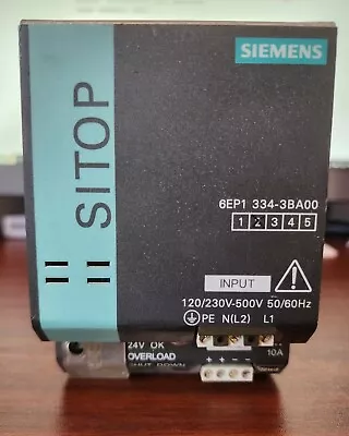 Buy FOR PARTS ONLY Siemens 6EP1 334-3BA00 Industrial Control System • 40$