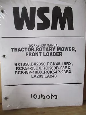 Buy Kubota BX1850 BX2350 Workshop Manual   97897-13650 • 59.99$