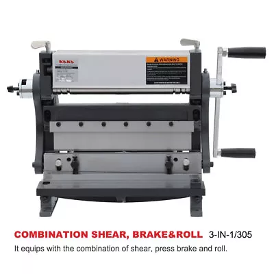 Buy KAKA 3-IN-1/12, 12-In Sheet Metal Brake, Shear Brake Roll Combinations • 499.99$