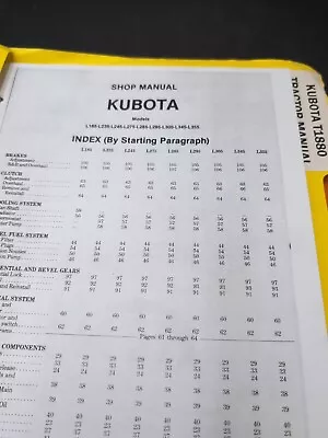 Buy Kubota L185 L235 L275 L355 L245 L285 L295 L305 L345 Service Workshop Manual  • 18.97$