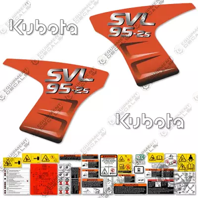 Buy Fits Kubota SVL 95-2S Decal Kit Skid Steer - New Style Logo -  7 YEAR 3M VINYL! • 169.95$