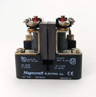 Buy Magnecraft Schneider Electric USA Open Cover Power Relay 199ABX-9, 120VAC, DPST • 34.99$