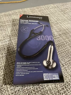 Buy 3M Littmann Model 3000 Electronic Digital Stethoscope Black Silver In Box Tested • 374.99$