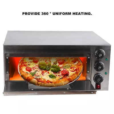 Buy Electric Pizza Oven Stainless Steel Countertop Pizza Maker Baker Commercial Use • 138.88$